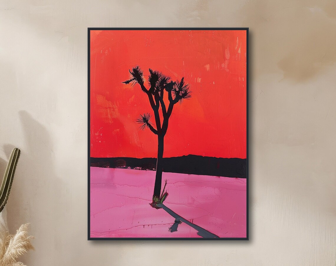 Joshua Tree Art Print, Southwestern Mid-Century Modern