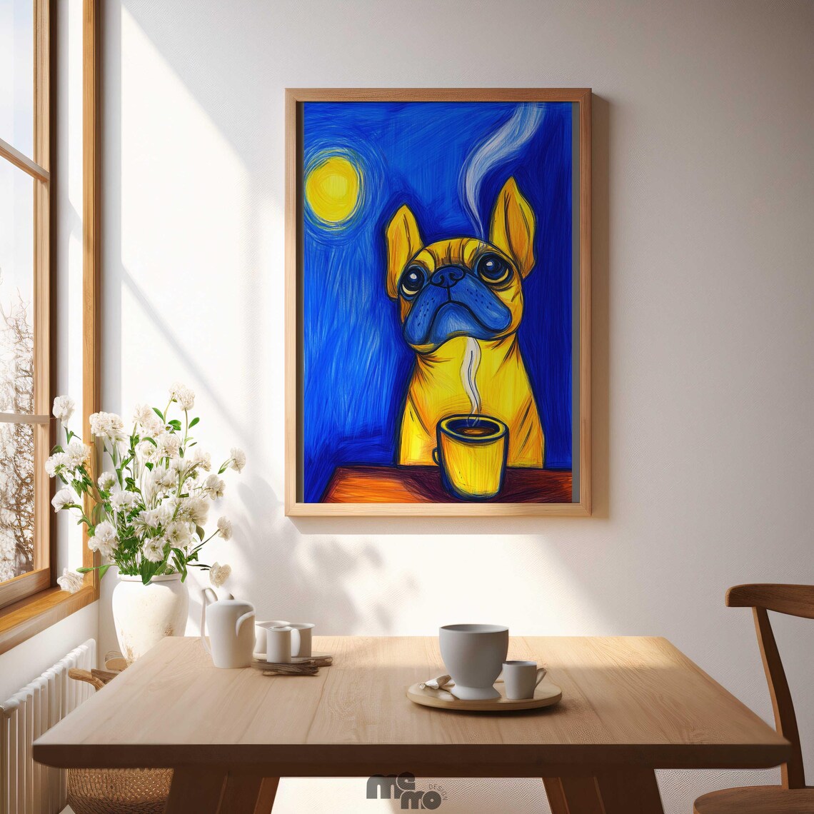 Bulldog Art Print, Whimsical Dog Illustration - Image 4