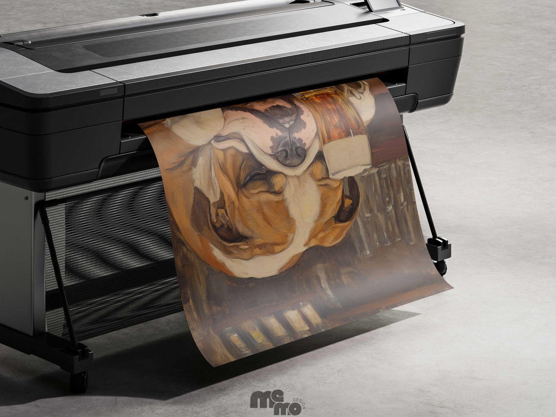 Bulldog, Funny Sleeping Dog With Beer Vintage Pub Decor - Image 6
