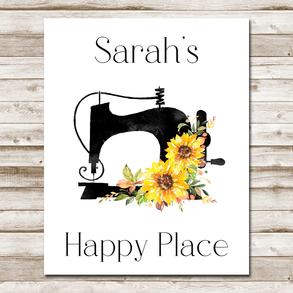 Personalized Craft Room Sunflower Sign, Custom Name - Image 4