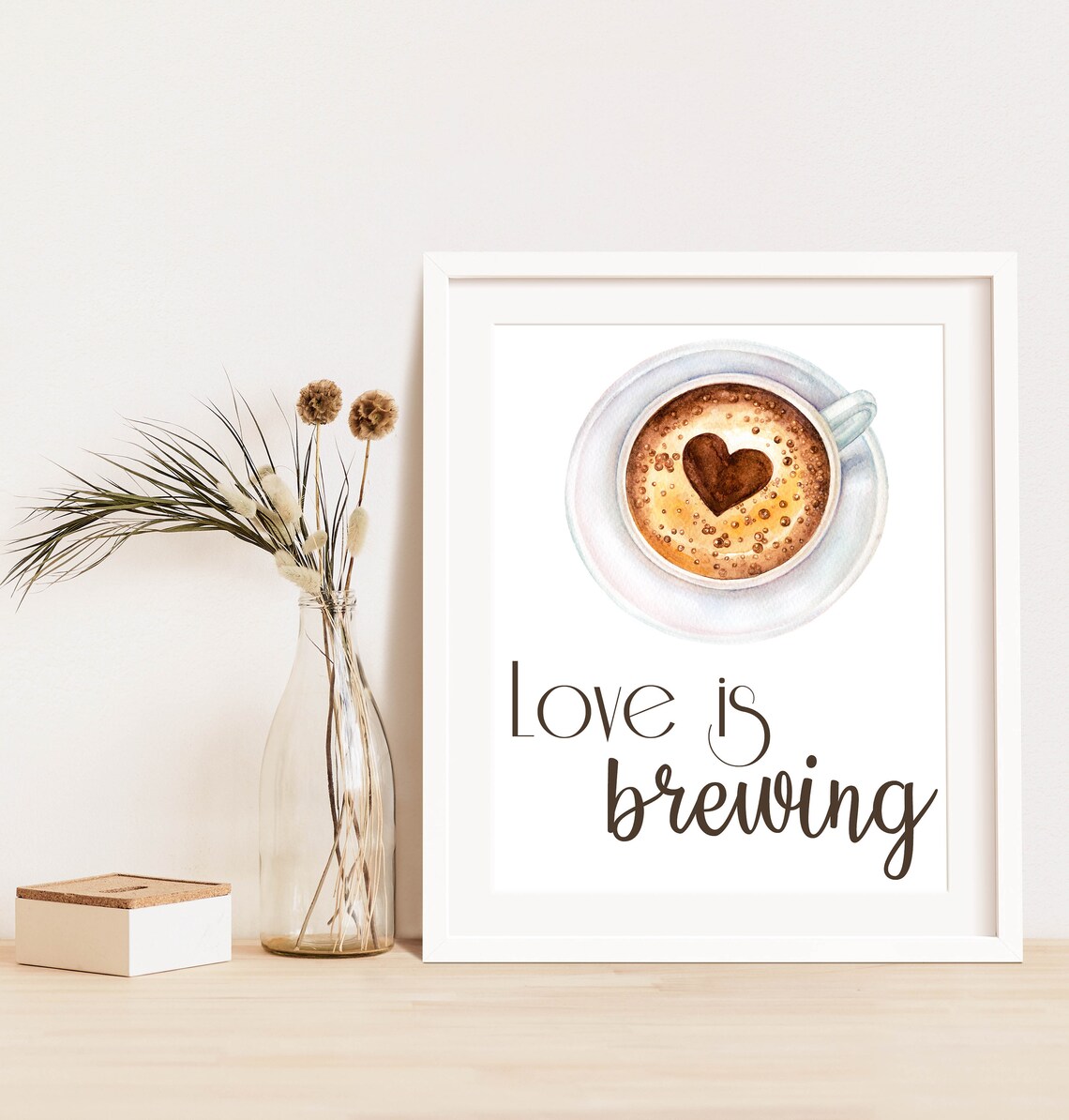 Love Is Brewing Coffee Bar Sign, Kitchen Decor - Image 6