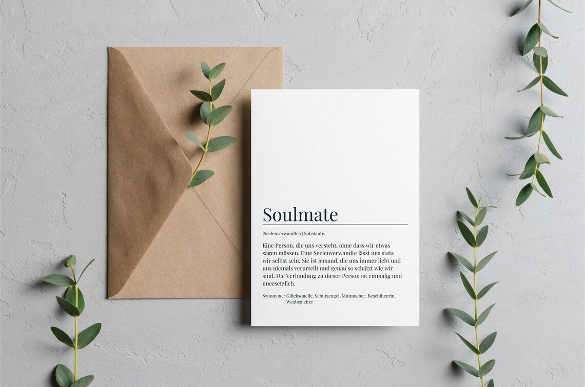 Soulmate Definition Art Print, Best Friend Gift - Image 4