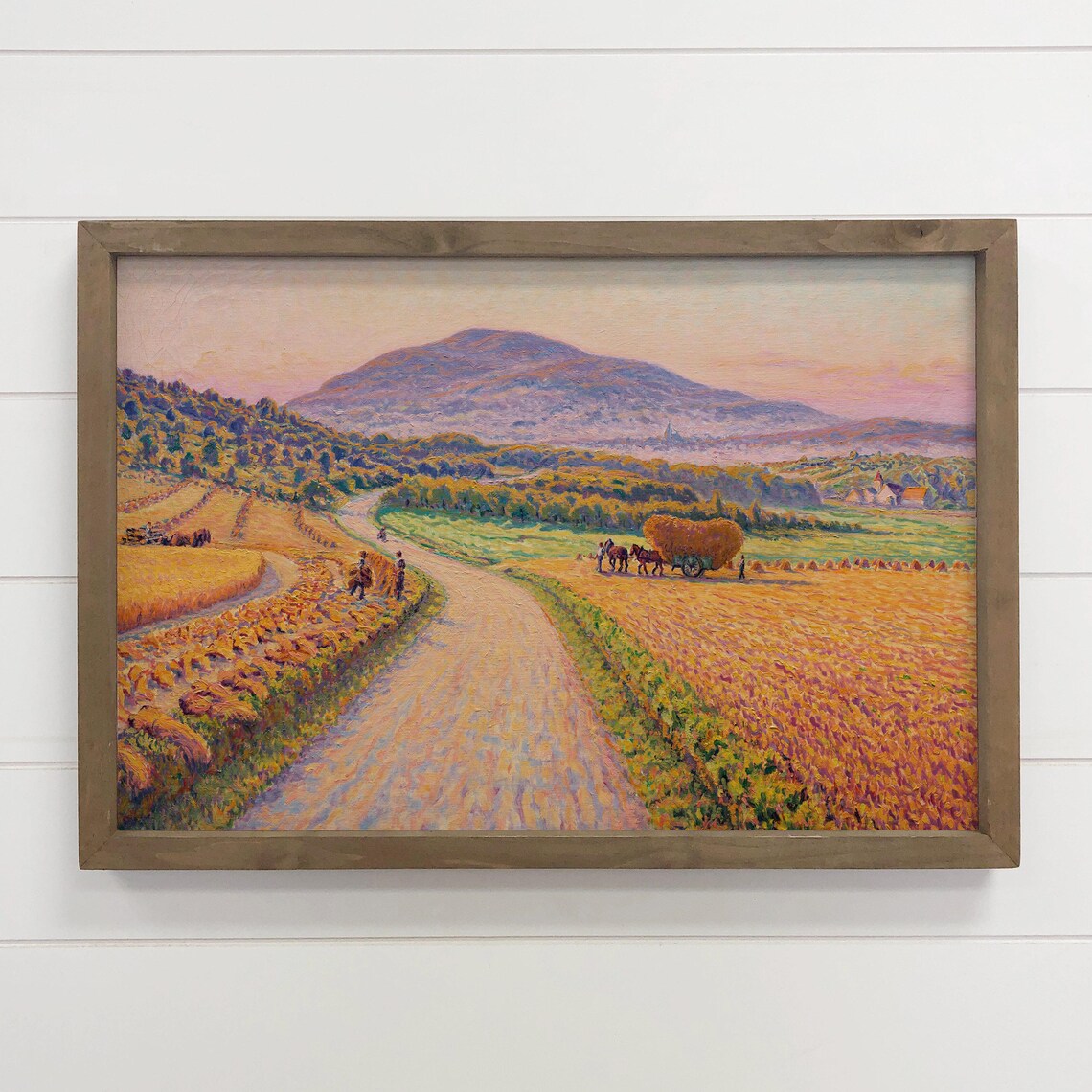 Farm Harvest Season Landscape Art Print
