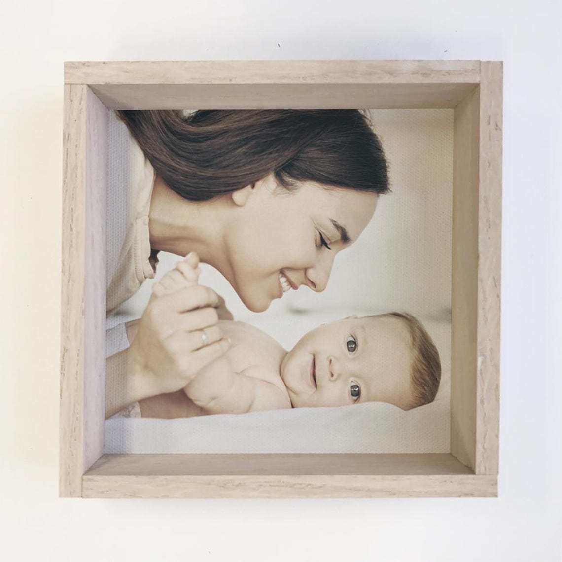 Custom Mother and Baby Photo Canvas Heartfelt Personalized Gift Poster