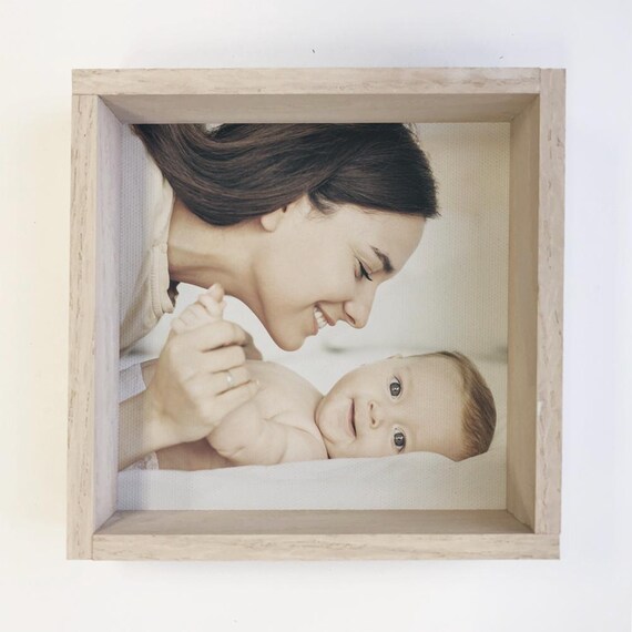 Custom Mother and Baby Photo Canvas Heartfelt Personalized Gift Poster
