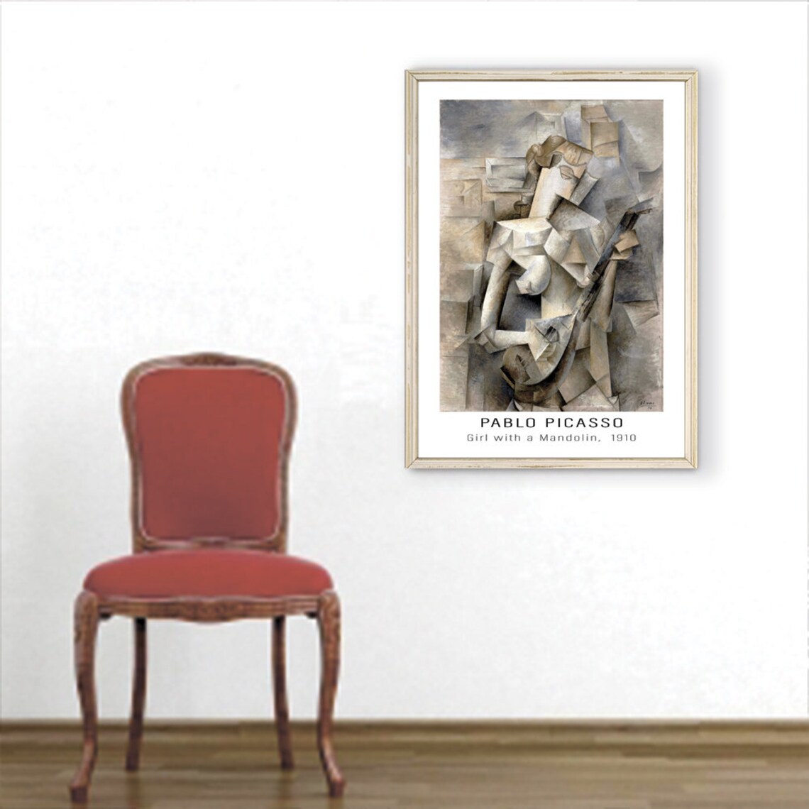 Girl With A Mandolin, Picasso Cubist Art Print - Image 2