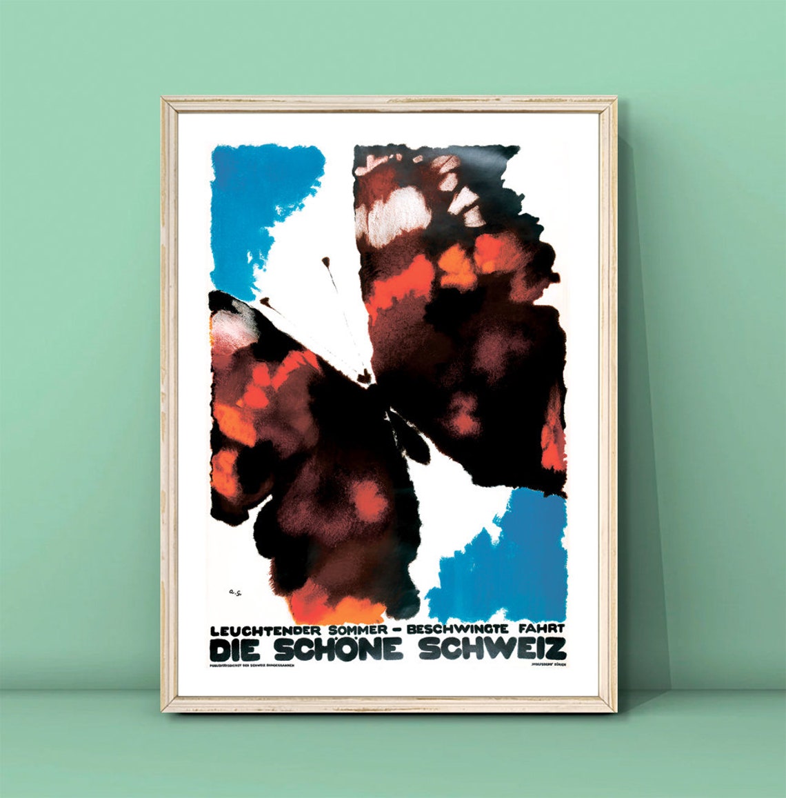 Augusto Giacometti Die Schone Schweiz Butterfly Summer Poster