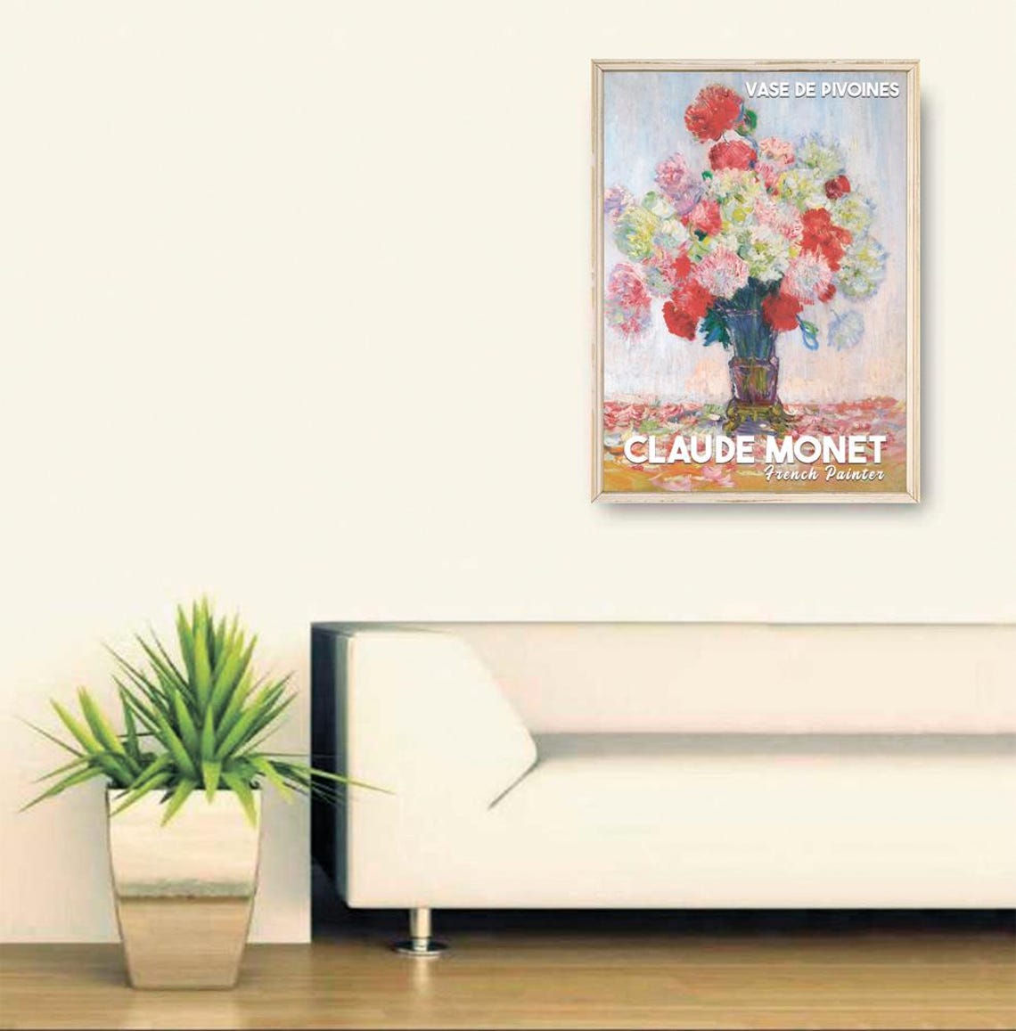 Claude Monet Vase de Pivoines Peony Bouquet Impressionist Poster - Image 2