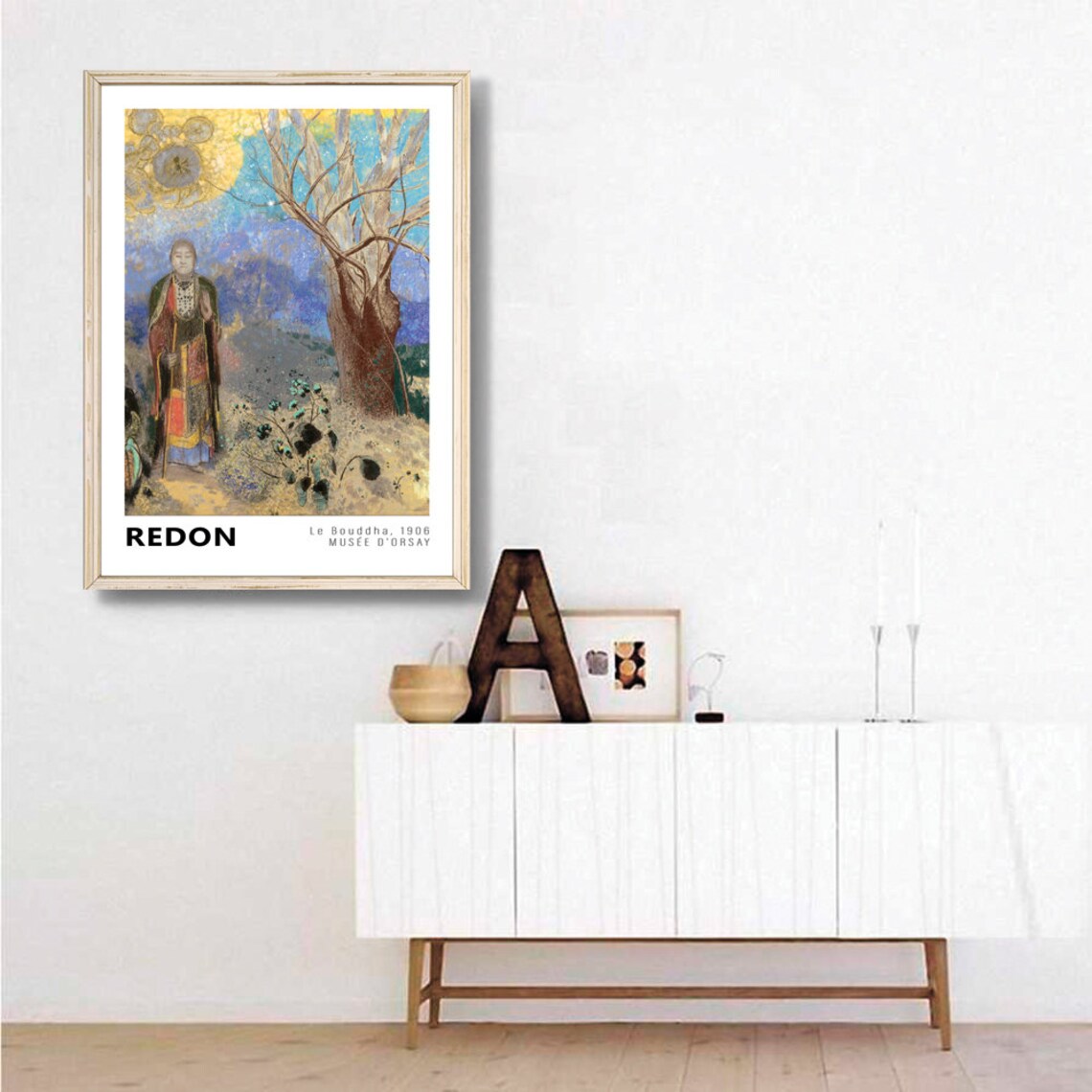 Odilon Redon Le Bouddha 1906 Dreamlike Symbolist Painting Poster - Image 3