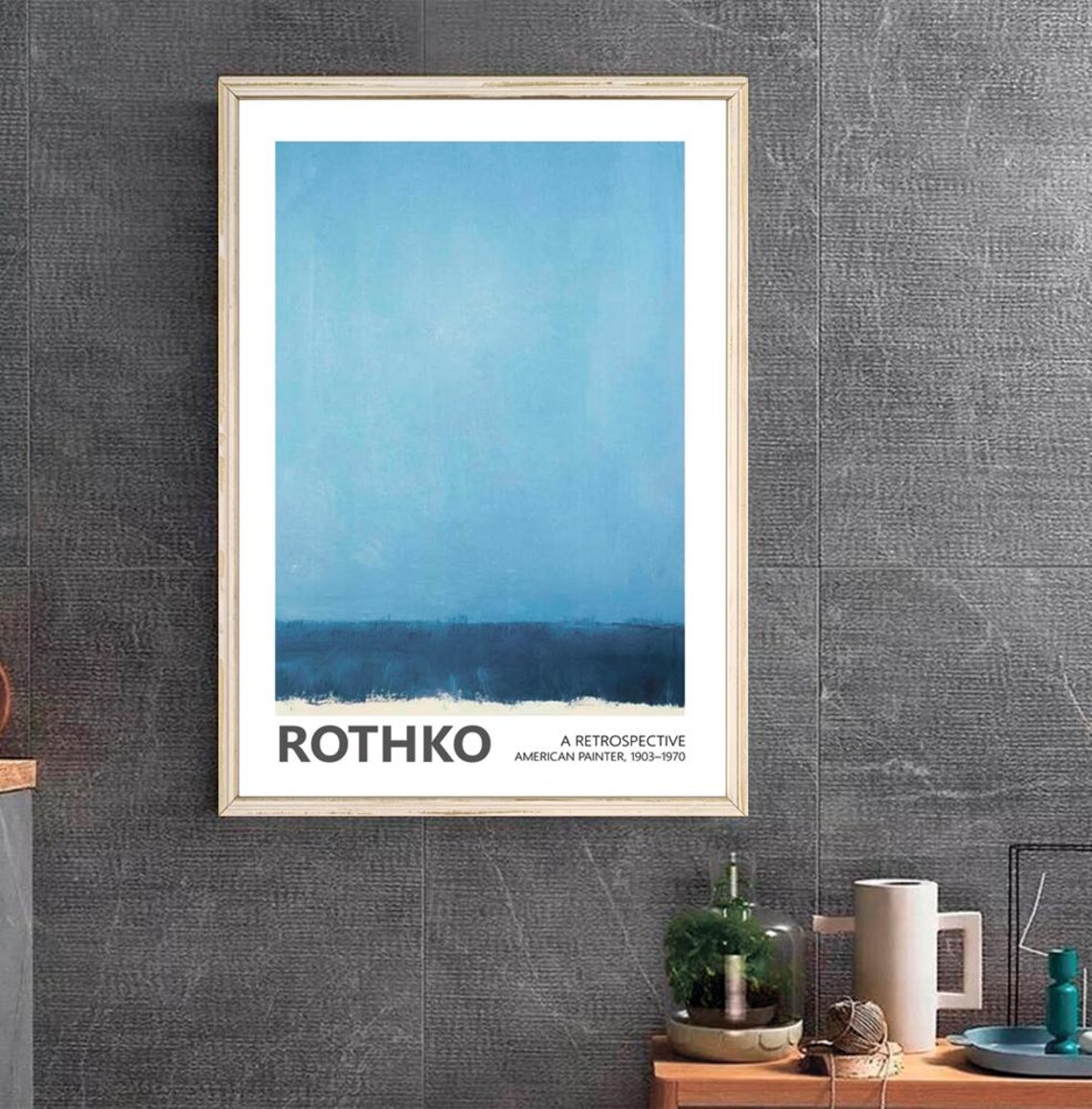Mark Rothko Blue Exhibition Poster, Minimalist Art Print