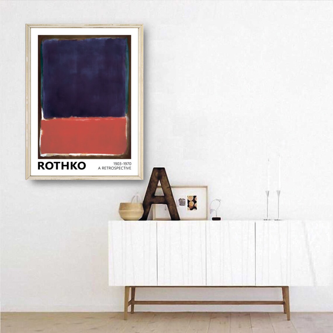 Mark Rothko Retrospective Exhibition Poster Dark Violet Red Abstract Artwork - Image 3