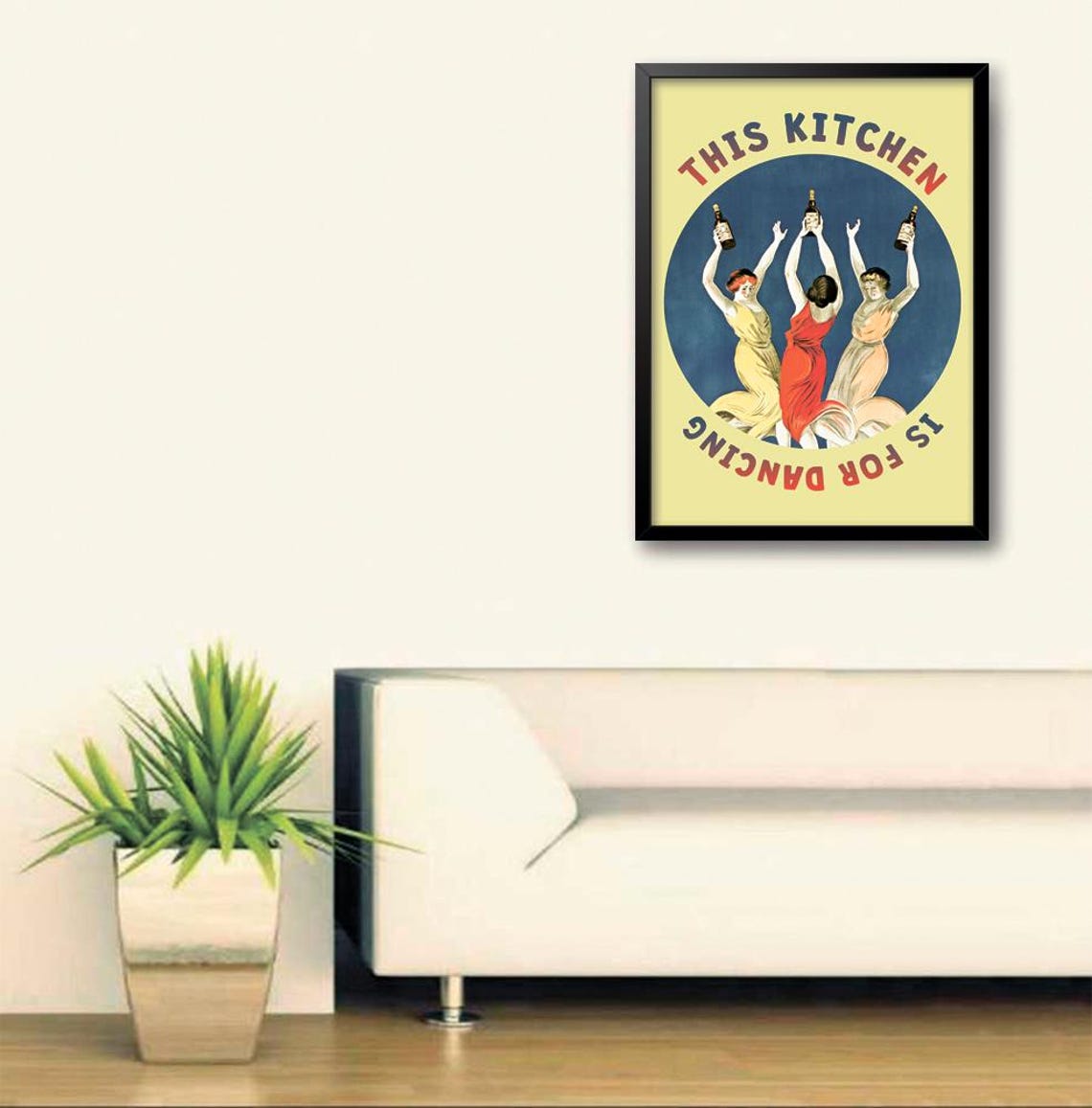 This Kitchen Is For Dancing Vintage Dancers Kitchen Decor Art Poster - Image 2
