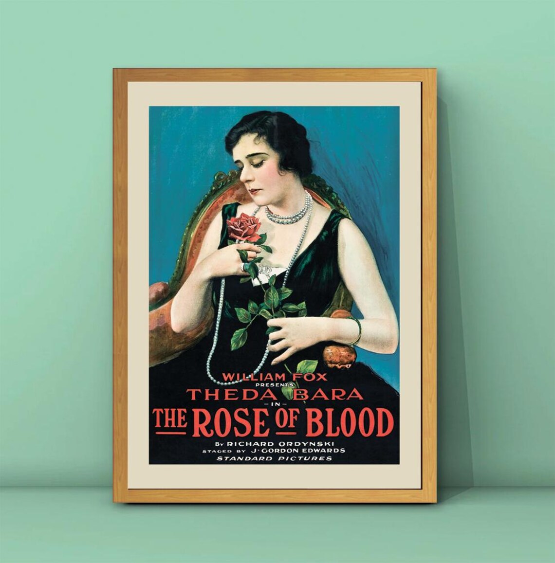 Theda Bara The Rose of Blood Silent Film Movie Star Art Poster