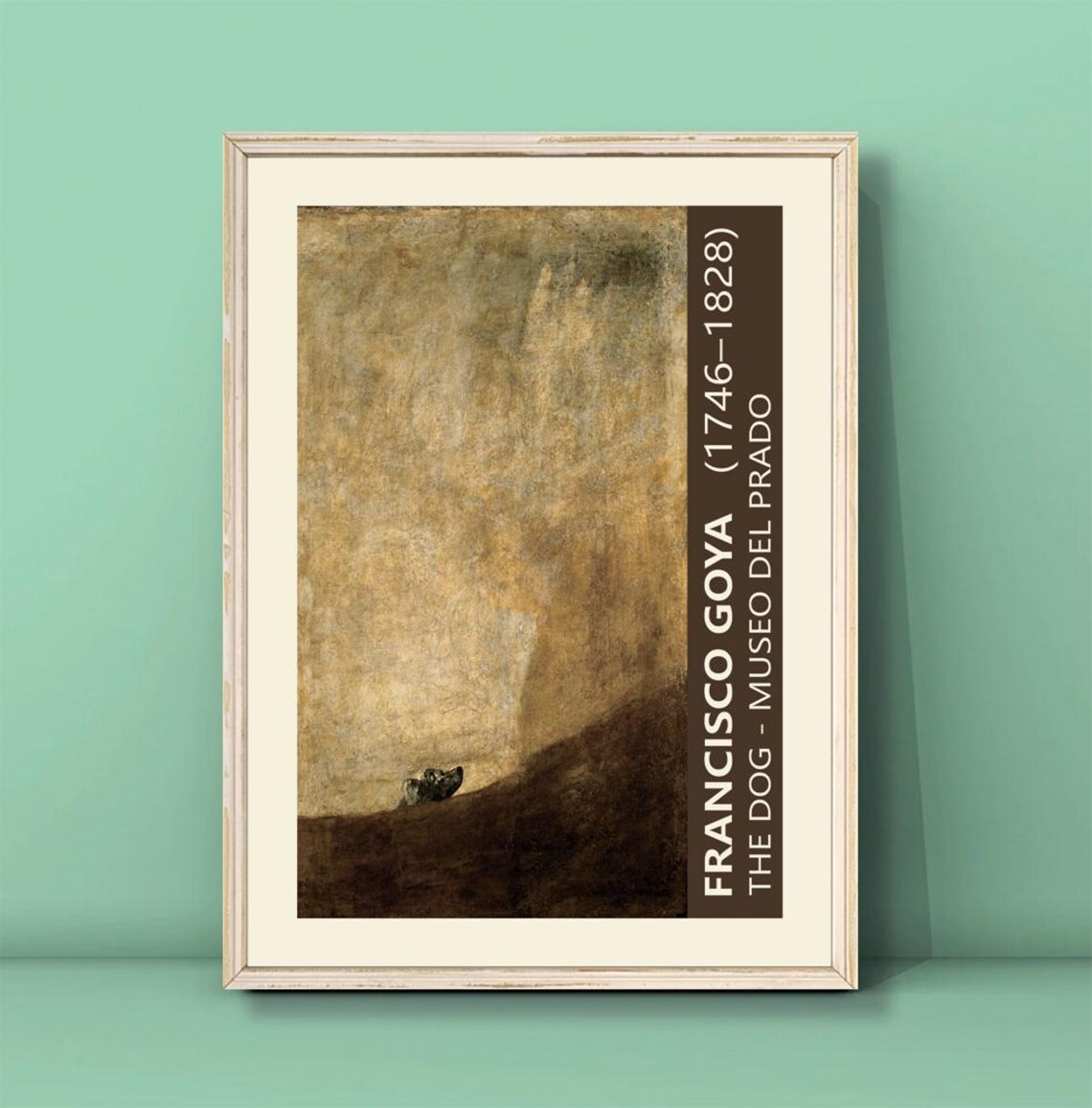 Francisco Goya The Dog Print Francisco Goya Painting Le Chien Dog In Art The Dog Poster Vintage Dog Poster
