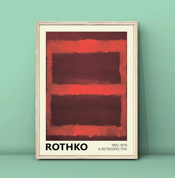 Mark Rothko Red Brown Color Field Retrospective Abstract Art Poster