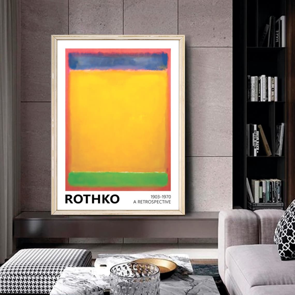 Mark Rothko Yellow Orange And Blue Modern Color Field Art Poster - Image 2