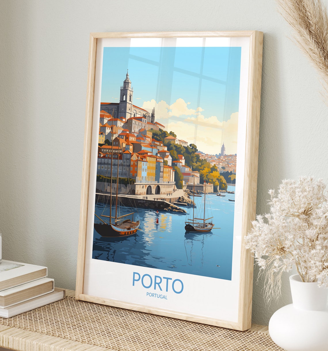 Porto Travel Print Porto Poster Porto Wall Art Porto Art Print Porto Artwork Porto Traveler Gift Portugal