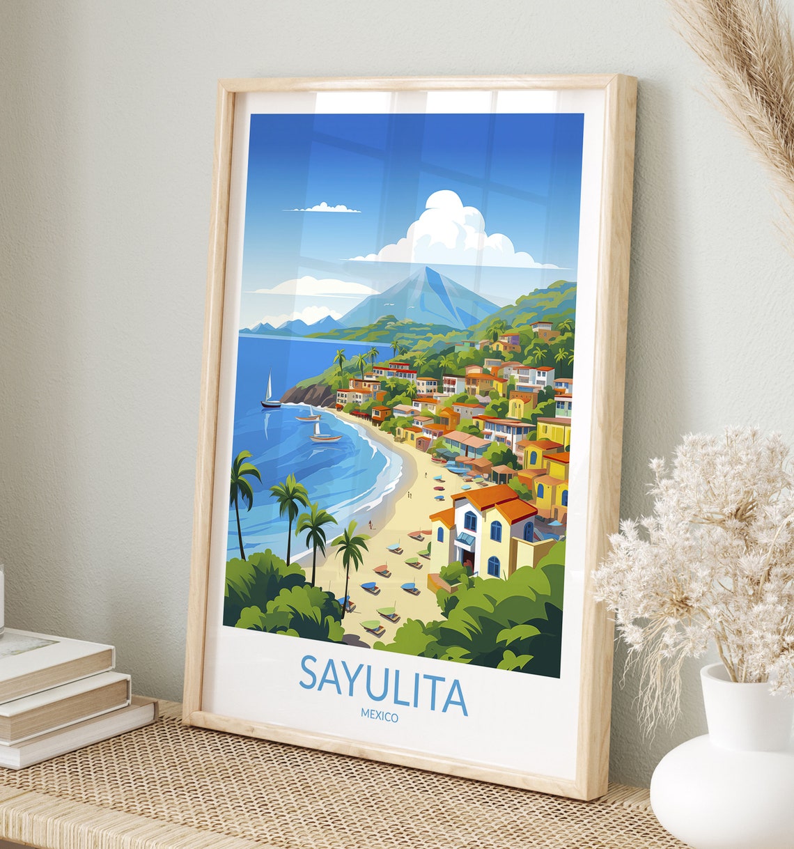 Sayulita Print No 3 Sayulita Poster Sayulita Wall Art Mexico Poster Sayulita Artwork Traveler Gift Mexico Print Sayulita Art Print
