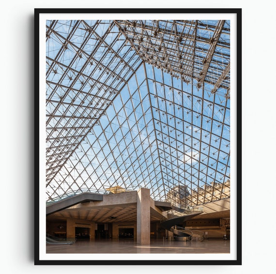 Louvre Museum Paris Travel Print Paris Poster Architecture Print Original Art Print Paris Wall Art Paris Photo Wall Decor France