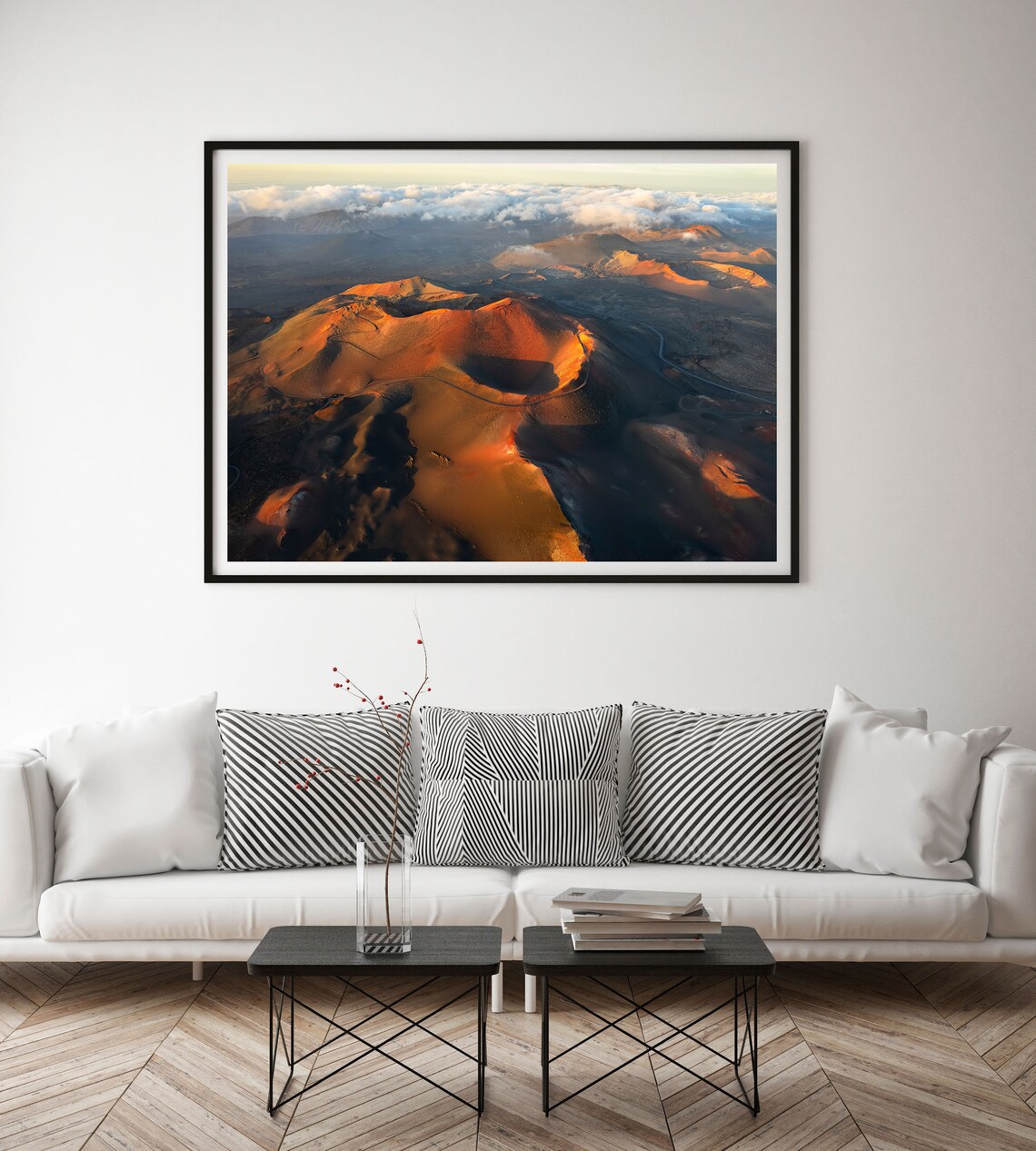 Volcano Lanzarote Print Timanfaya Canary Islands Travel Print Travel Poster Volcanoes Volcano Decor Aerial Photography - Image 3