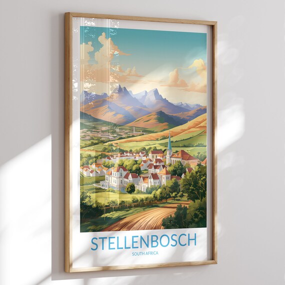 Stellenbosch Print No 7 Stellenbosch Art Print Artwork Travel Gift South Africa Stellenbosch Poster Stellenbosch Wall Art Home Decor