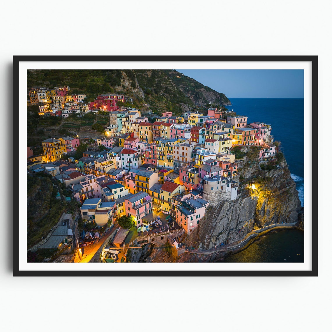 Manarola Cinque Terre Travel Print Italy Art Print Travel Gift Travel Poster Europe Print Italian Coast Italian Riviera Housewarming