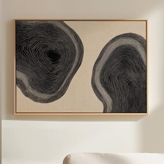 Minimalist Black Line Art, Modern Abstract Art Print