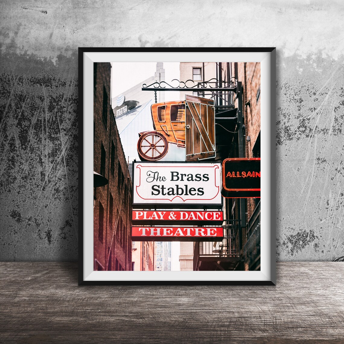Printers Alley Nashville Neon Sign Art Print