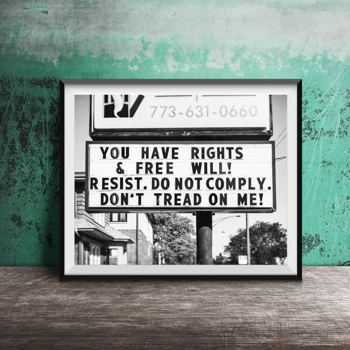 You Have Rights and Free Will Resist Do Not Comply Quote Poster - Image 2