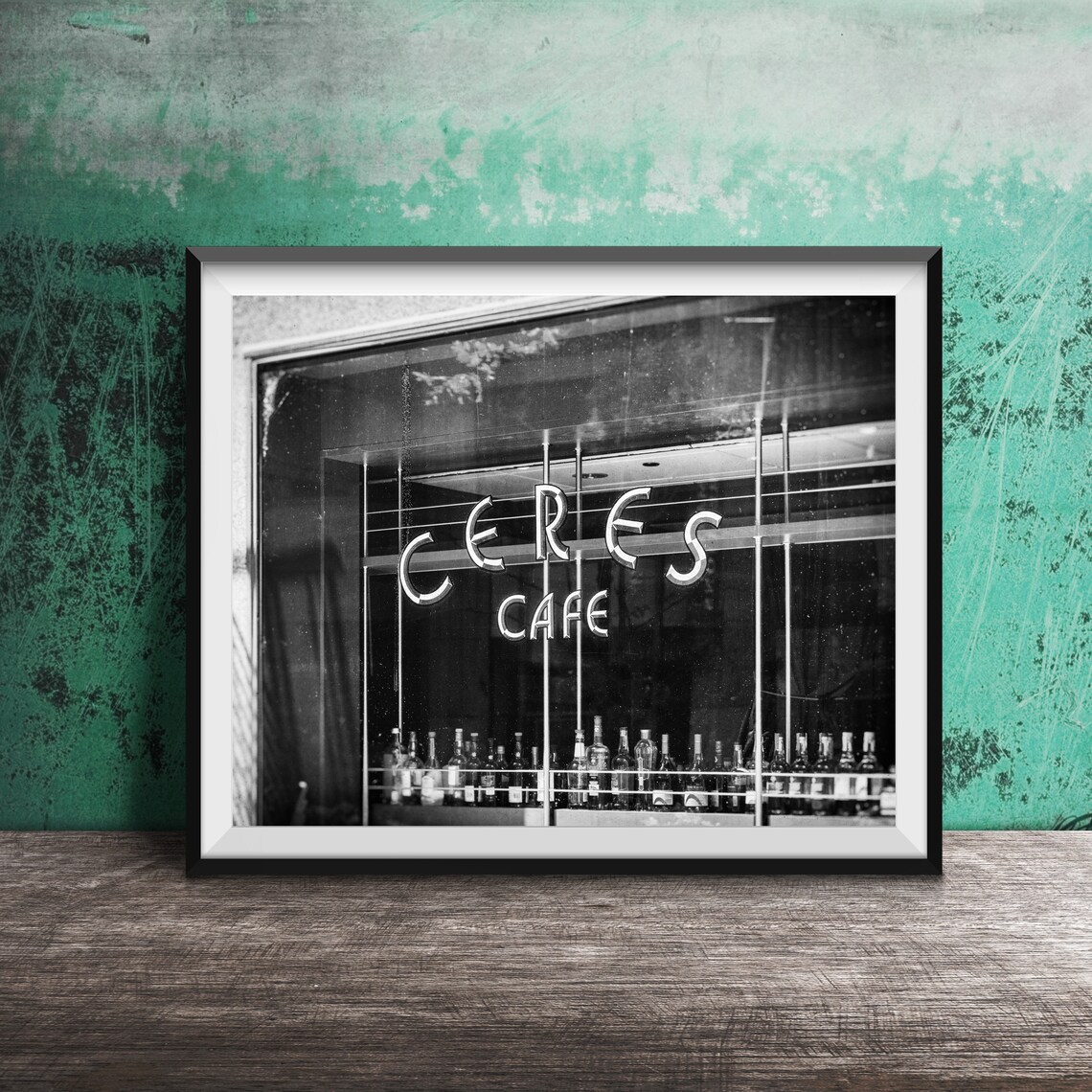 Ceres Cafe Gold Window Lettering Liquor Shelf Downtown Chicago Poster - Image 2