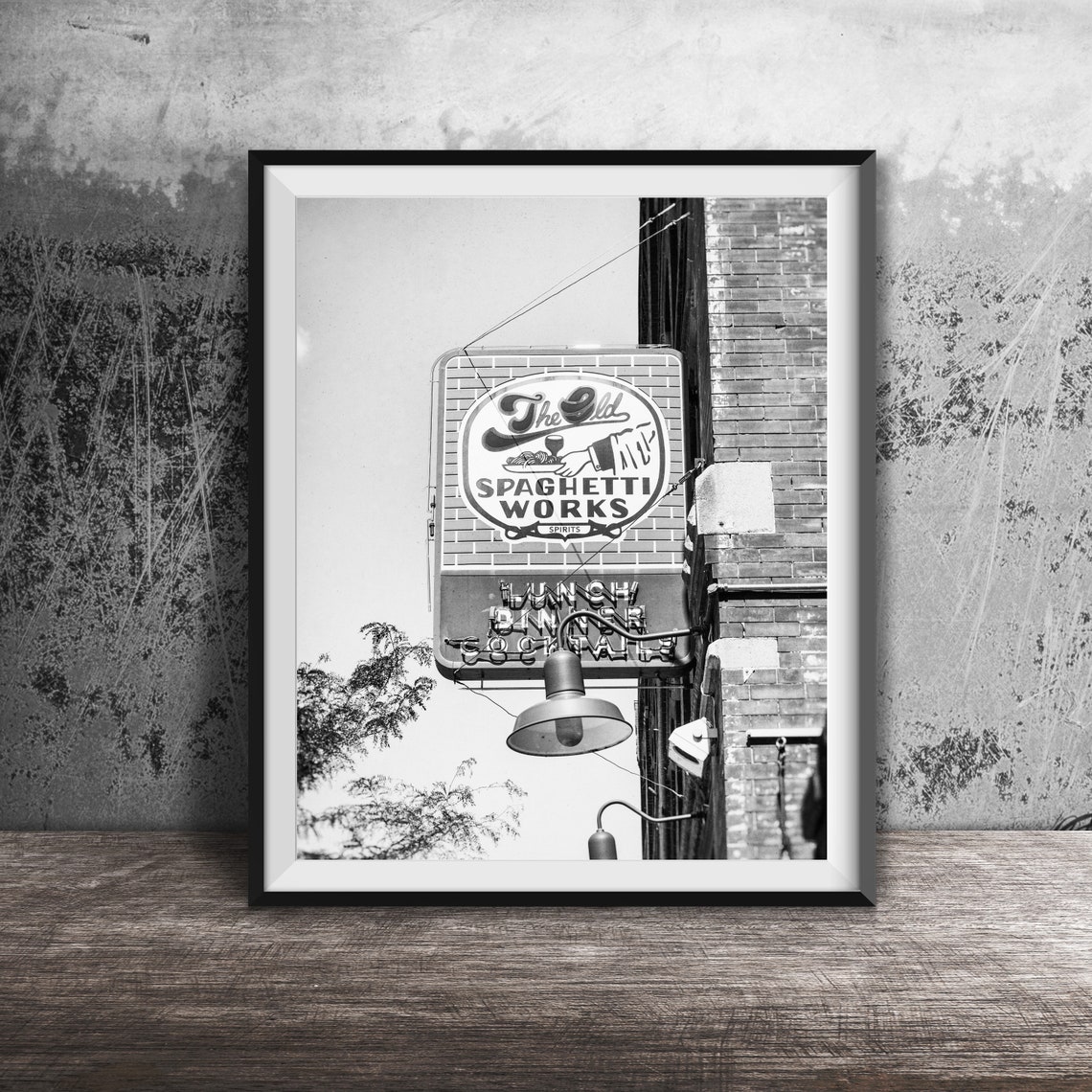 The Old Spaghetti Works Italian Restaurant Blade Neon Sign Poster - Image 2