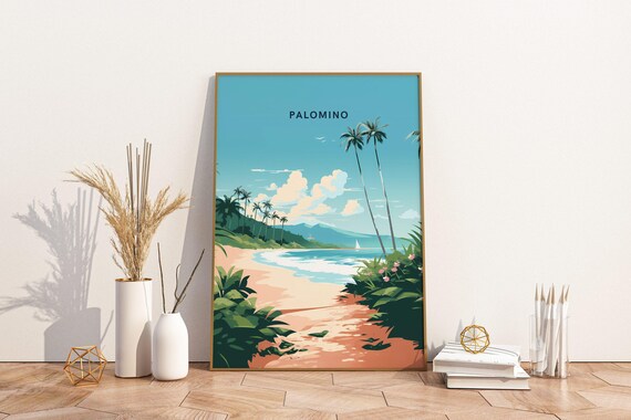 Palomino Colombia Travel Print Poster Wall Art Vintage Deco