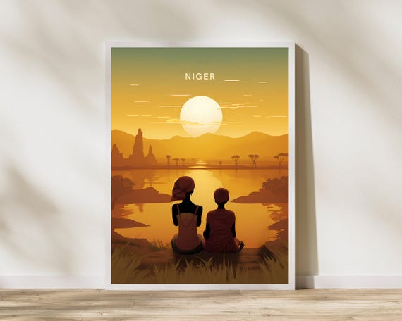 Niger Africa Travel Print Poster Wall Art Vintage Decor