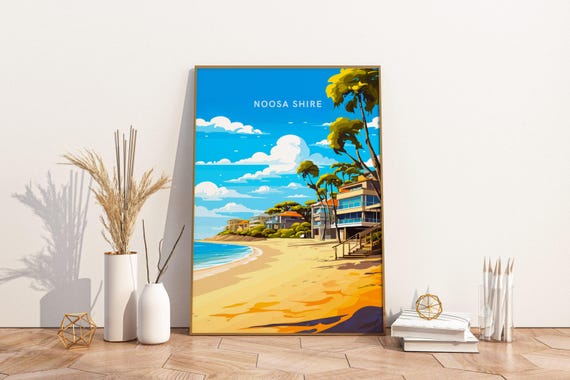 Noosa Shire Queensland Australia Travel Print Poster Wall Art Pri