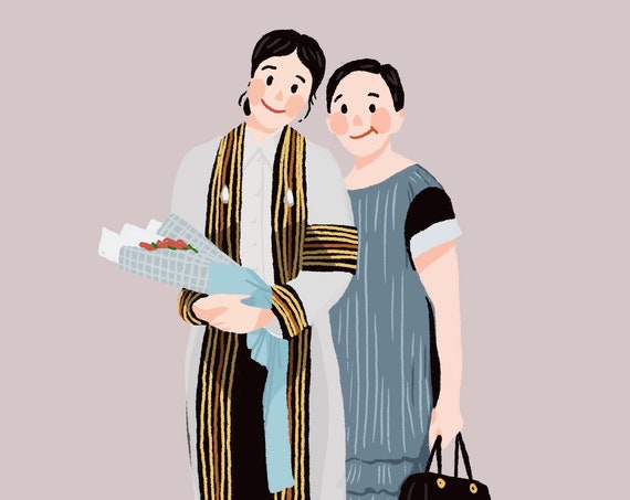 Personal Portrait Custom Illustration Drawing Painting Line Art Personalized Gift Commission Artwork Custom Couple Illustration