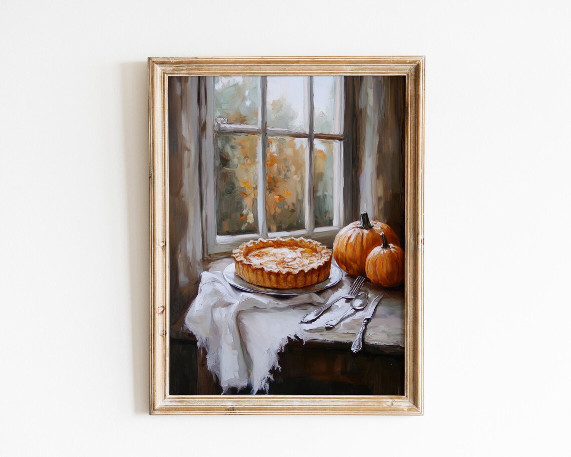 Thanksgiving Pumpkin Pie Halloween Art Print