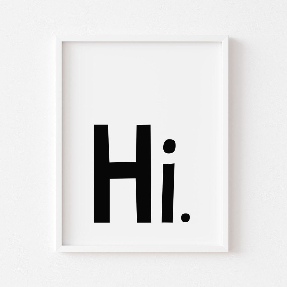 Hi Minimalist Bold Typography Playful Modern Greeting Poster