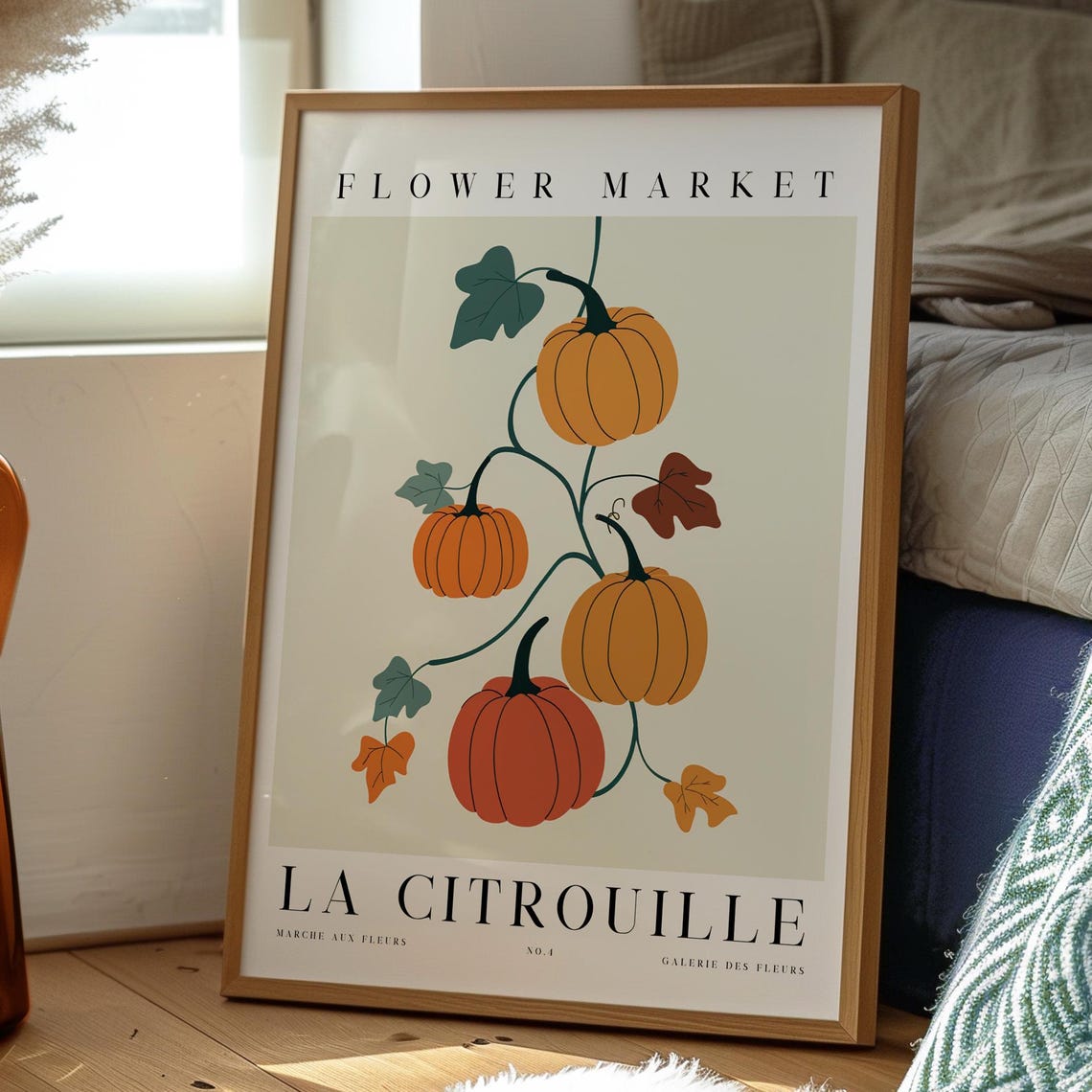 Flower Market Print Autumn Wall Art Henri Matisse Fall Botanical Poster Mid Century Modern Decor Unframed