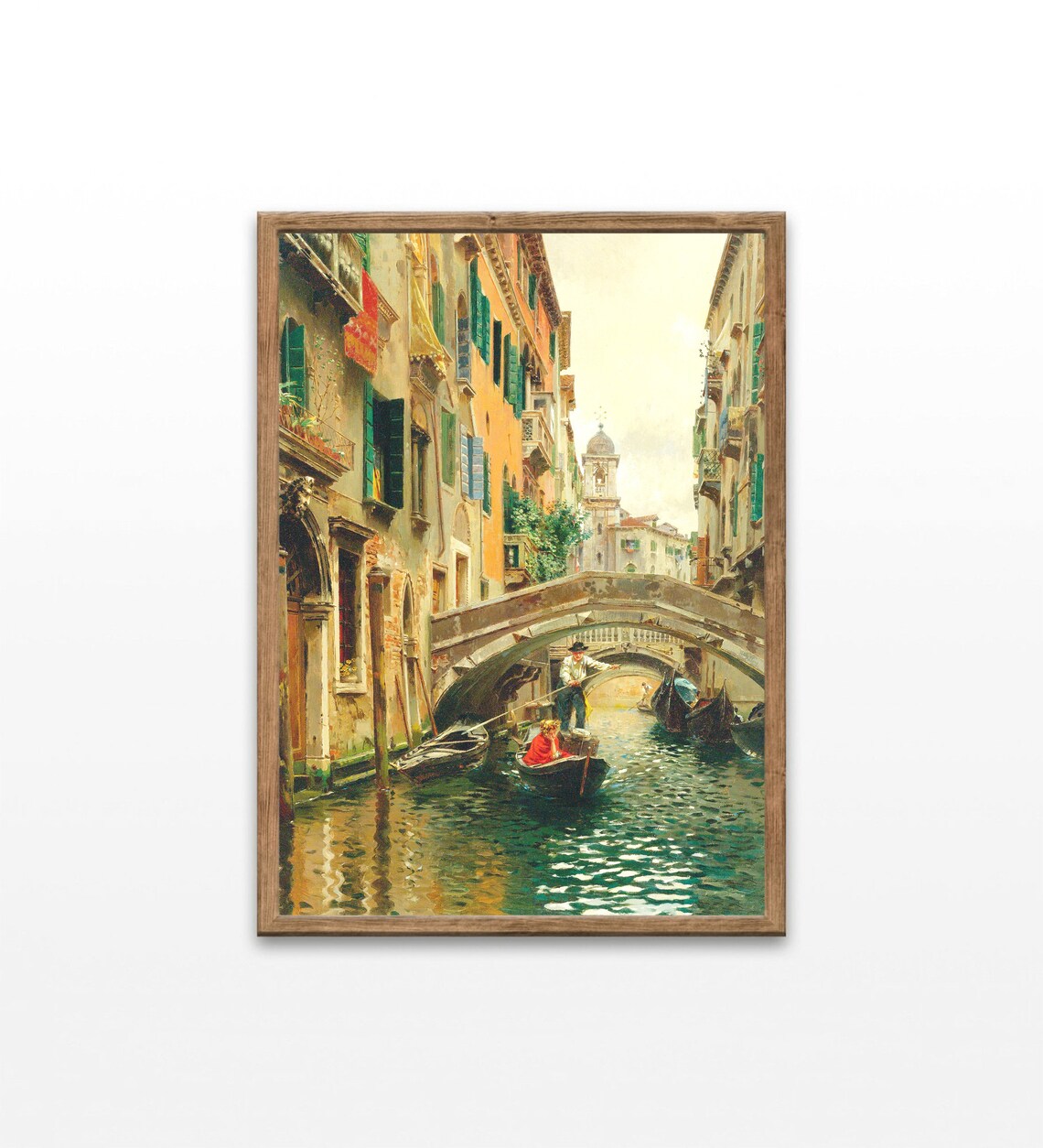 Vintage Venice Travel Poster, Cottage Decor