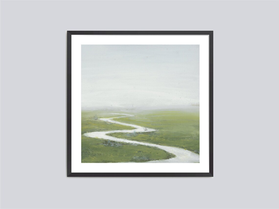 Vintage River Landscape Wall Art Print - Image 3