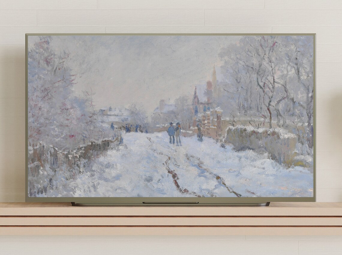 Monet-Inspired Winter Landscape, Art Print - Image 3