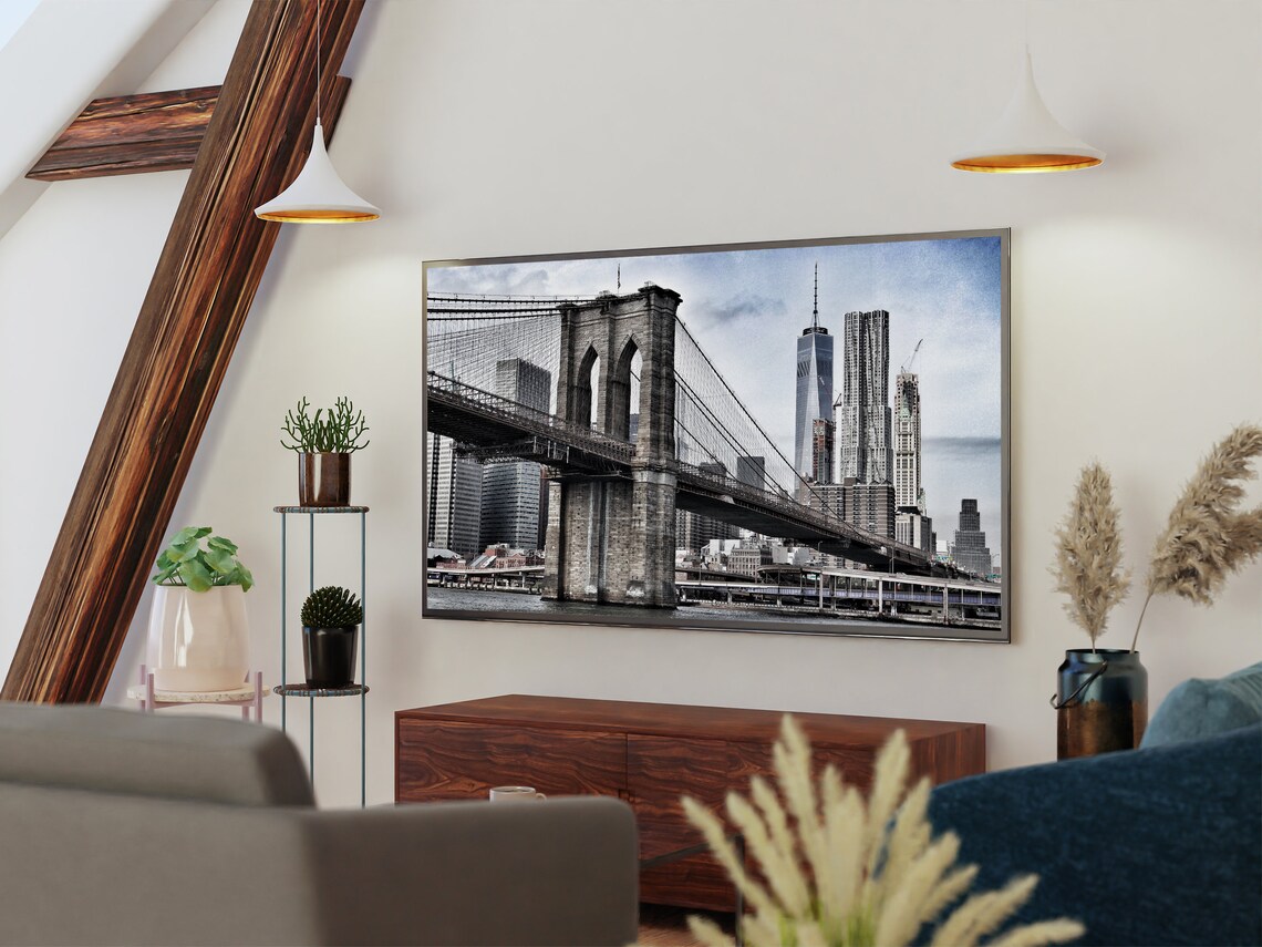 Brooklyn Bridge New York For Frame Tv Poster - Image 2
