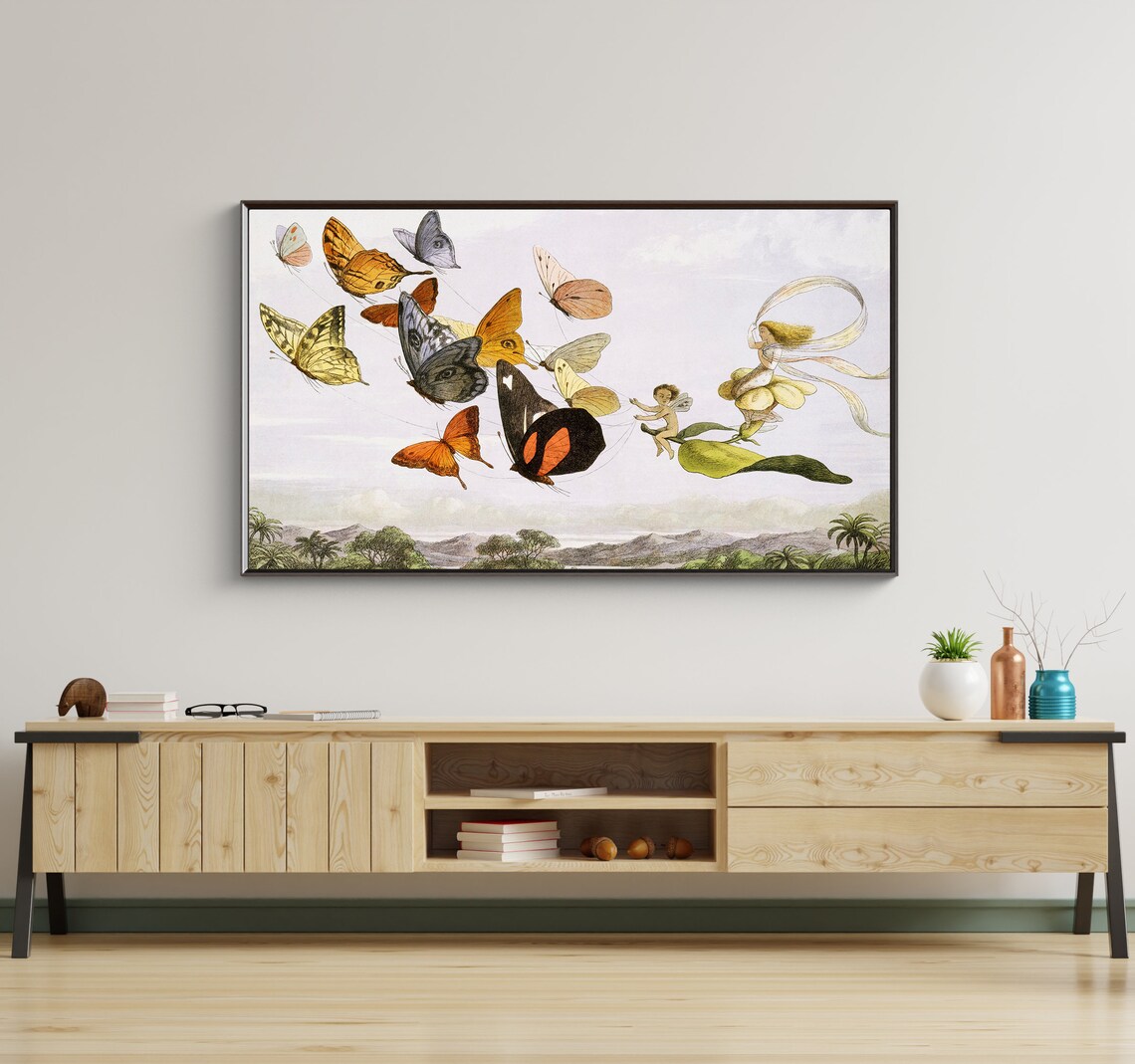 Vintage Butterflies Drawing Art Print, Nature Study - Image 2