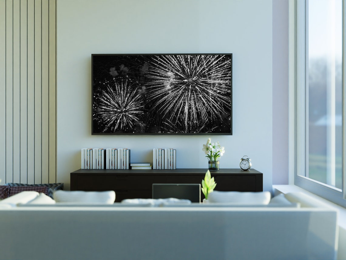 Frame TV Art Fireworks, Abstract Modern - Image 2