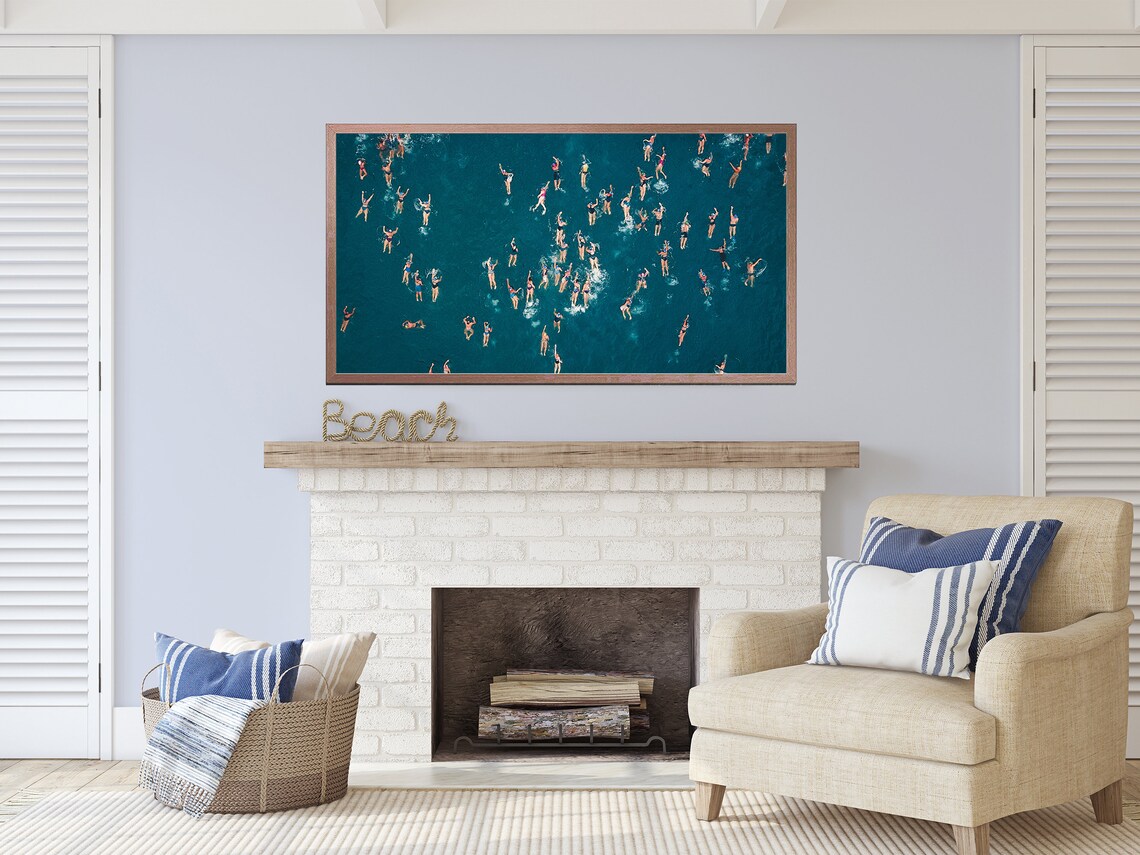 Swimmers Abstract Modern Art Print for TV Wall - Image 4