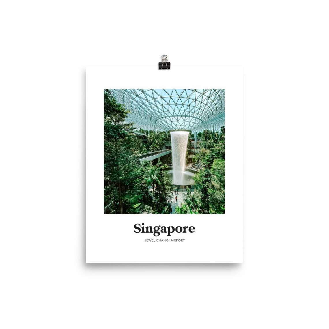 Singapore Jewel Changi Airport Rain Vortex Waterfall Photo Poster - Image 3