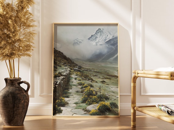 Everest Base Camp Himalayan Trail Nepal Mountain Trekking Poster