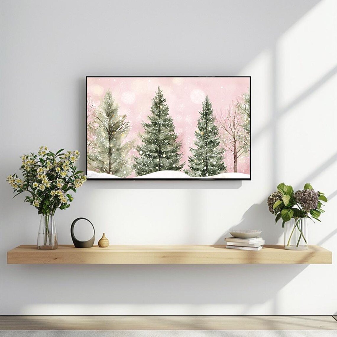 Whimsical Winter Forest, Rustic Holiday Decor - Image 2