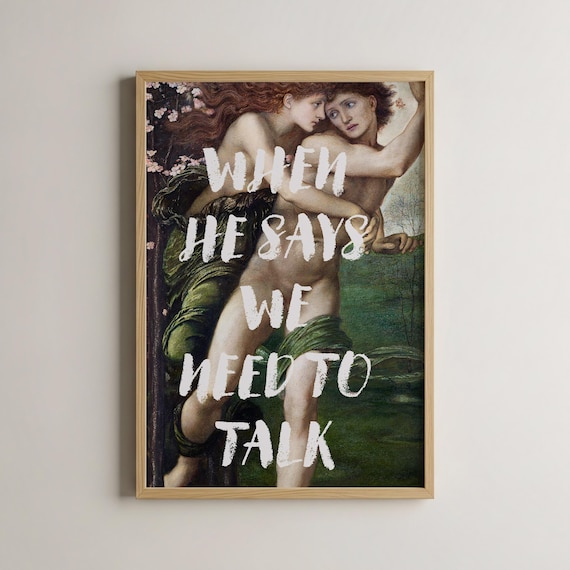 Funny Feminist Art Print Ironic Vintage Humor Botanical Wall Decor
