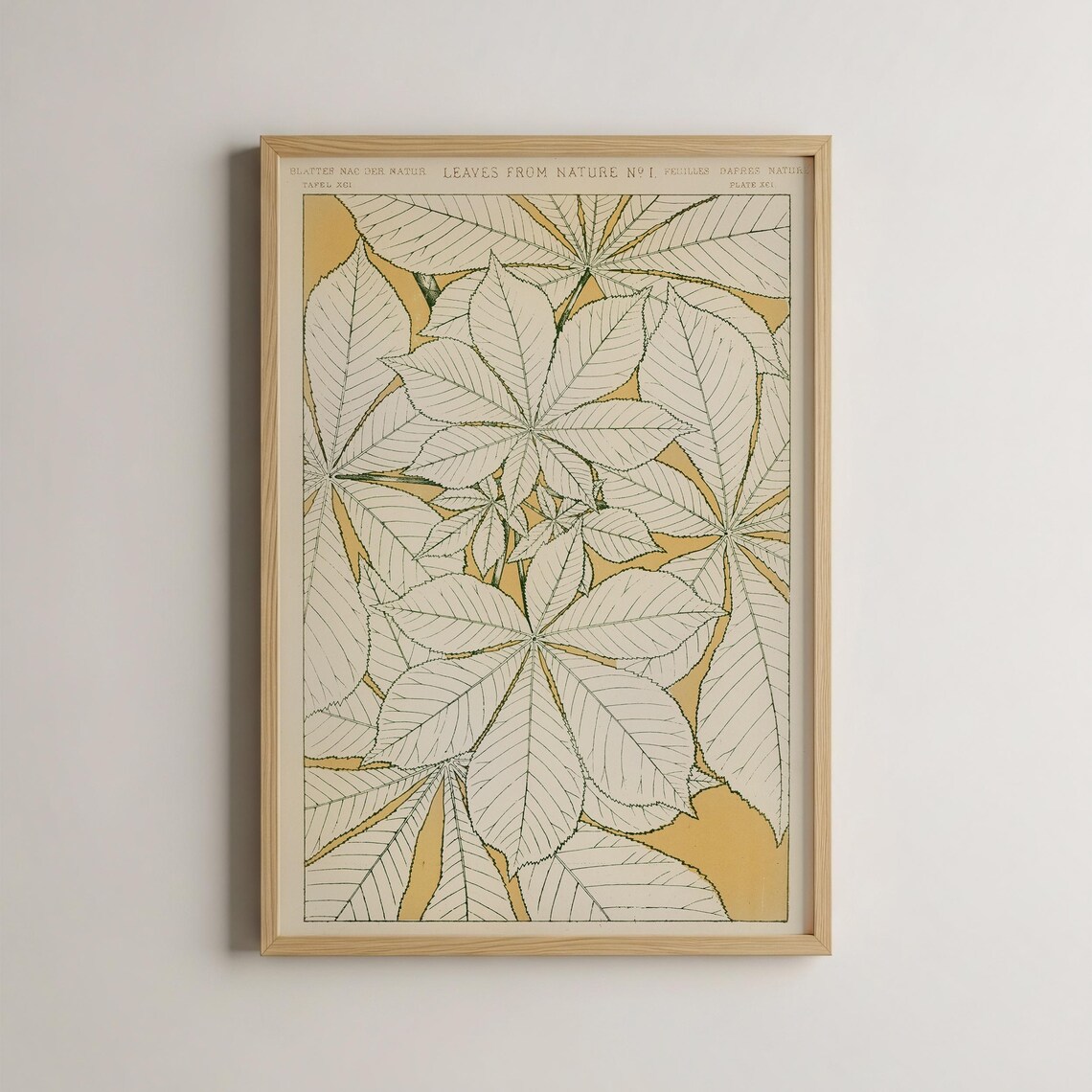 Vintage Botanical Leaf Print, Nature Art Print